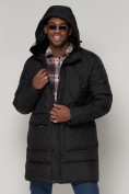 Купить Куртка зимняя мужская классическая стеганная черного цвета 92895Ch, фото 6