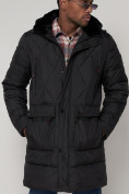 Купить Куртка зимняя мужская классическая стеганная черного цвета 92895Ch, фото 7