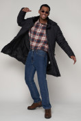Купить Куртка зимняя мужская классическая стеганная темно-синего цвета 92895TS, фото 14