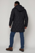 Купить Куртка зимняя мужская классическая стеганная темно-синего цвета 92895TS, фото 4