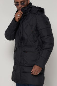 Купить Куртка зимняя мужская классическая стеганная темно-синего цвета 92895TS, фото 7