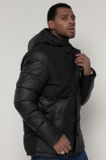 Купить Спортивная молодежная куртка мужская черного цвета 92933Ch, фото 10