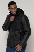 Купить Спортивная молодежная куртка мужская черного цвета 92933Ch, фото 11