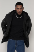 Купить Спортивная молодежная куртка мужская черного цвета 92933Ch, фото 12
