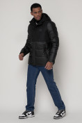 Купить Спортивная молодежная куртка мужская черного цвета 92933Ch, фото 2