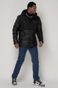 Купить Спортивная молодежная куртка мужская черного цвета 92933Ch, фото 3