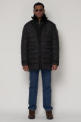 Купить Куртка зимняя мужская классическая черного цвета 92962Ch