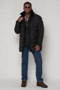 Купить Куртка зимняя мужская классическая черного цвета 92962Ch, фото 5