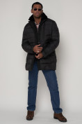 Купить Куртка зимняя мужская классическая черного цвета 92962Ch, фото 7