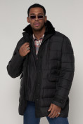 Купить Куртка зимняя мужская классическая черного цвета 92962Ch, фото 8