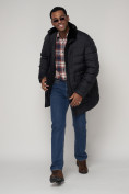 Купить Куртка зимняя мужская классическая темно-синего цвета 92962TS, фото 15