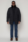 Купить Куртка зимняя мужская классическая темно-синего цвета 92962TS, фото 2