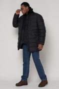 Купить Куртка зимняя мужская классическая темно-синего цвета 92962TS, фото 3