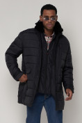 Купить Куртка зимняя мужская классическая темно-синего цвета 92962TS, фото 7