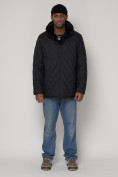 Купить Куртка зимняя мужская классическая стеганная черного цвета 93168Ch