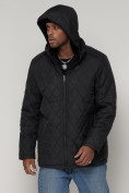 Купить Куртка зимняя мужская классическая стеганная черного цвета 93168Ch, фото 10