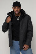 Купить Куртка зимняя мужская классическая стеганная черного цвета 93168Ch, фото 12