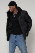 Купить Куртка зимняя мужская классическая стеганная черного цвета 93168Ch, фото 14