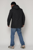 Купить Куртка зимняя мужская классическая стеганная черного цвета 93168Ch, фото 4