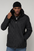 Купить Куртка зимняя мужская классическая стеганная черного цвета 93168Ch, фото 6