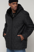 Купить Куртка зимняя мужская классическая стеганная черного цвета 93168Ch, фото 7