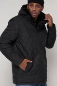 Купить Куртка зимняя мужская классическая стеганная черного цвета 93168Ch, фото 8