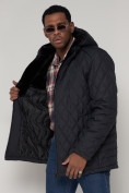 Купить Куртка зимняя мужская классическая стеганная темно-синего цвета 93168TS, фото 12