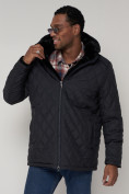 Купить Куртка зимняя мужская классическая стеганная темно-синего цвета 93168TS, фото 5
