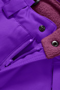 Купить Горнолыжный костюм для девочки фиолетового цвета 9316F, фото 12