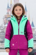 Купить Горнолыжный костюм для девочки малинового цвета 9316M