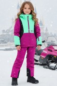 Купить Горнолыжный костюм для девочки малинового цвета 9316M, фото 3