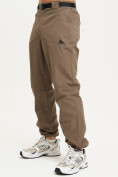 Купить Спортивные брюки Valianly мужские коричневого цвета 93231K, фото 2