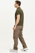 Купить Спортивные брюки Valianly мужские коричневого цвета 93231K, фото 11