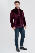 Купить Куртка велюровая классическая Valianly фиолетового цвета 93351F, фото 3