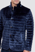 Купить Куртка велюровая классическая Valianly темно-синего цвета 93351TS, фото 7