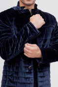 Купить Куртка велюровая классическая Valianly темно-синего цвета 93351TS, фото 9