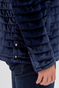 Купить Куртка велюровая классическая Valianly темно-синего цвета 93351TS, фото 10