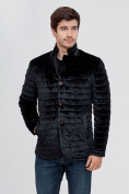 Купить Куртка велюровая классическая Valianly черного цвета 93351Ch, фото 5