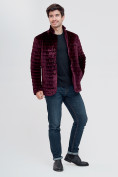 Купить Куртка велюровая классическая Valianly фиолетового цвета 93351F, фото 2