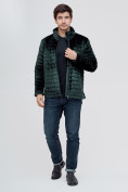 Купить Куртка велюровая классическая Valianly темно-зеленого цвета 93352TZ, фото 2