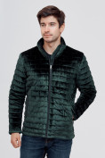Купить Куртка велюровая классическая Valianly темно-зеленого цвета 93352TZ, фото 7