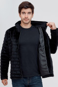 Купить Куртка велюровая классическая Valianly черного цвета 93352Ch, фото 9