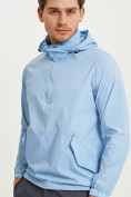 Купить Анорак ветровка Valianly мужская голубого цвета 93430Gl, фото 3