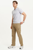 Купить Спортивные брюки Valianly мужские бежевого цвета 93435B, фото 3