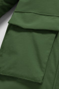 Купить Парка зимняя подростковая для девочки темно-зеленого цвета 9344TZ, фото 5