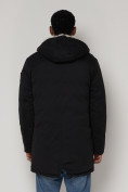 Купить Парка мужская зимняя с мехом черного цвета 93598Ch, фото 10