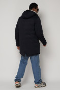 Купить Парка мужская зимняя с мехом темно-синего цвета 93598TS, фото 4