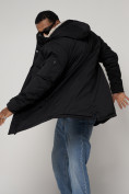 Купить Парка мужская зимняя с мехом черного цвета 93601Ch, фото 10