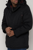 Купить Парка мужская зимняя с капюшоном черного цвета 93610Ch, фото 11