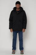 Купить Парка мужская зимняя с капюшоном черного цвета 93610Ch, фото 4